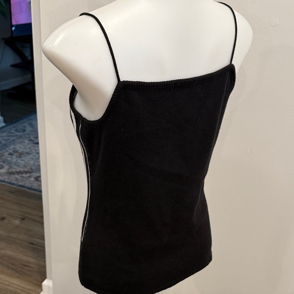 Boy London G Large Knit Black and White Women's Tank Camisole - Picture 4 of 8